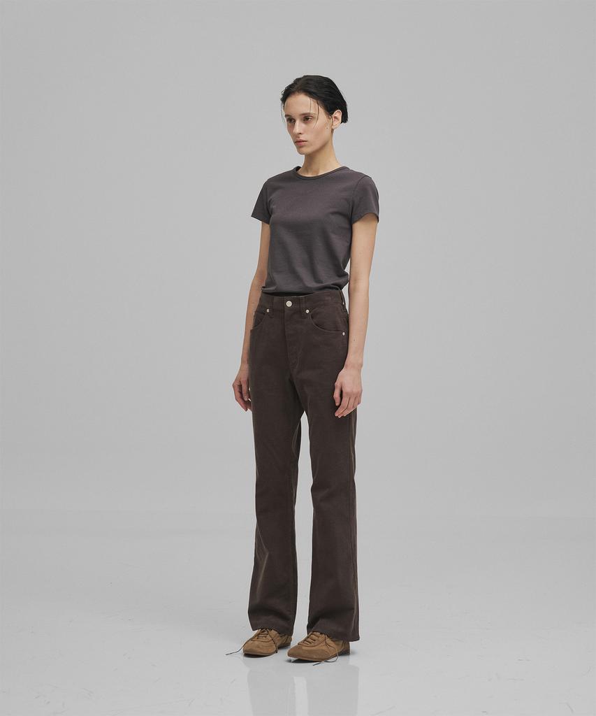 ANOTHER OFFICE WOMEN W. Stretch Slimfit Tee (Charcoal)