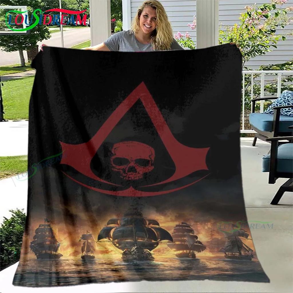 Manta 3D de Juegos de Moda A-Assassin’s Creed, Manta de Franela para Cama Sofá Picnic Oficina Senderismo Ocio Siesta Regalo de Cumpleaños
