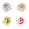 Decorative Resin Epoxy Mechanical Keyboards Keycap With Genuine Flower, Translucents Craftsmanship