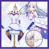 Rezero Kara Hajimeru Isekai Seikatsu Emilia Elf Cosplay Costume Complete Set