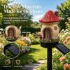 Solar Fairy Tale Mushroom House Lamp, Cottage Yard Garden Stake Light, Resin Mushroom House Ornament, Waterproof LED Mushroom House Statue Lamp