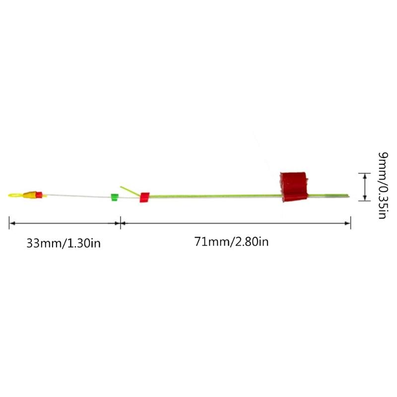 5Pcs Fast Fishing Bobber Set Fishing Float Device Winter Ice Fishing Rod Top Tip Rod Front End Section Bobber Indicator