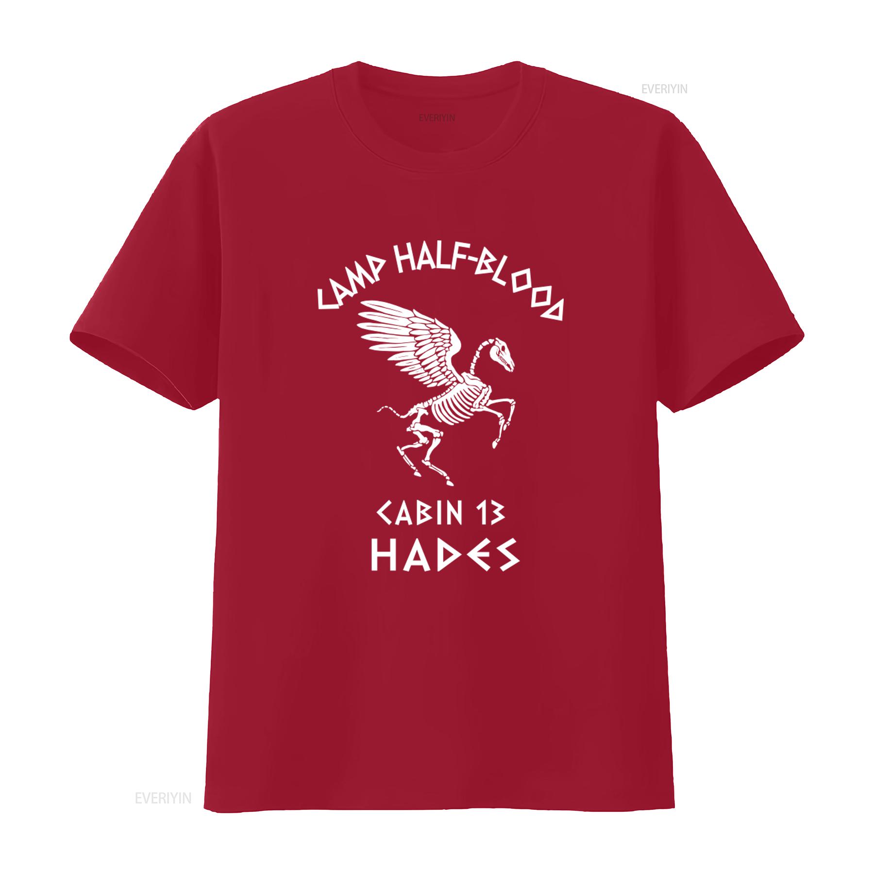 

Cabin 13 Camp Half Blood Skeleton Hades Percy Jackson Olympians Boy T Shirt Print Hip Hop Streetwear vintage Washed Stretched S