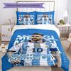 Football Messi Personalized Name Bed Linens Design for Decorate room Wrinkle Resistant Bedroom Decor Gift for Festivals