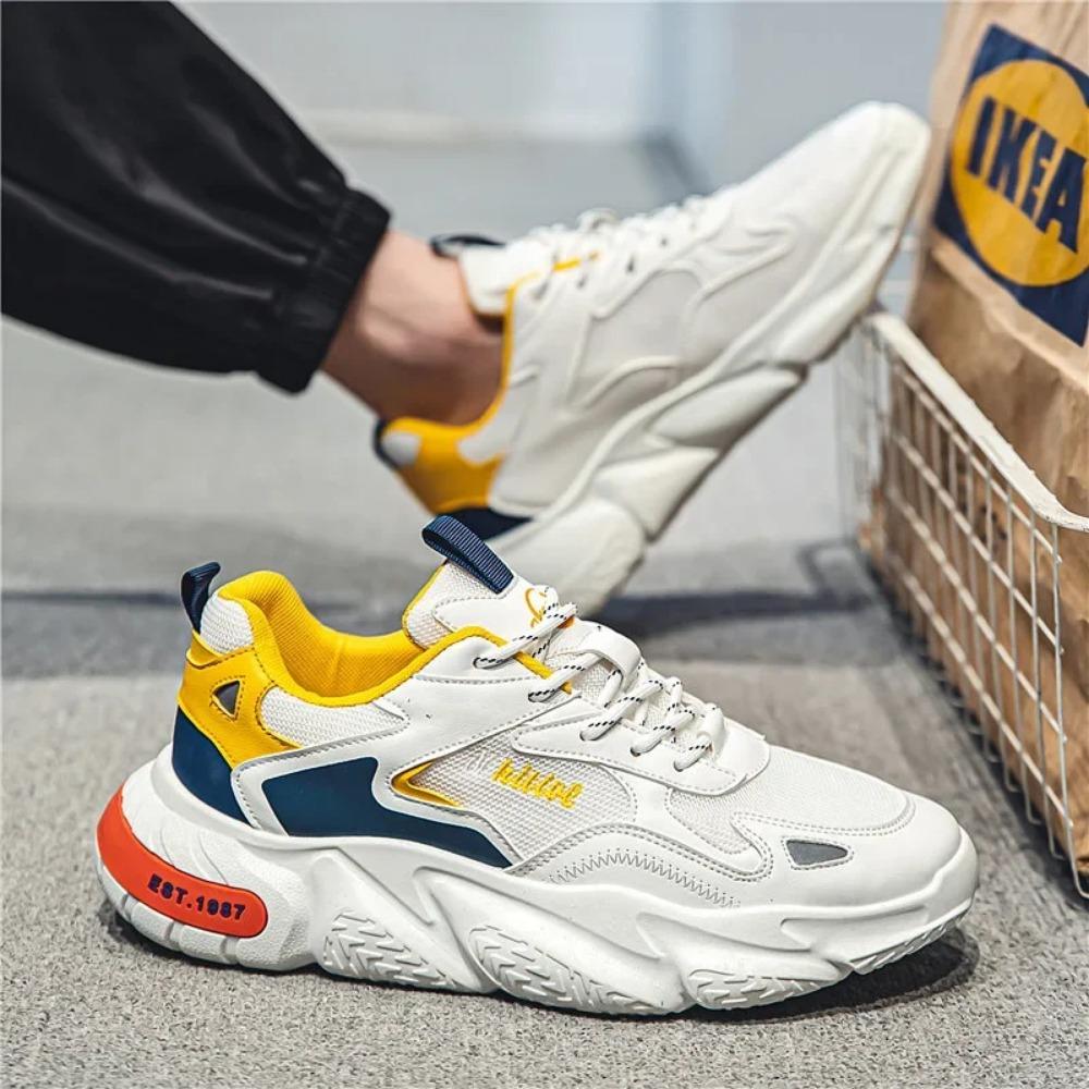 Breathable Mesh Men's Sneakers Sports Casual Man Sneaker Elevator Shoes Designer Platform Man Trainers Comfortable Running Shoes