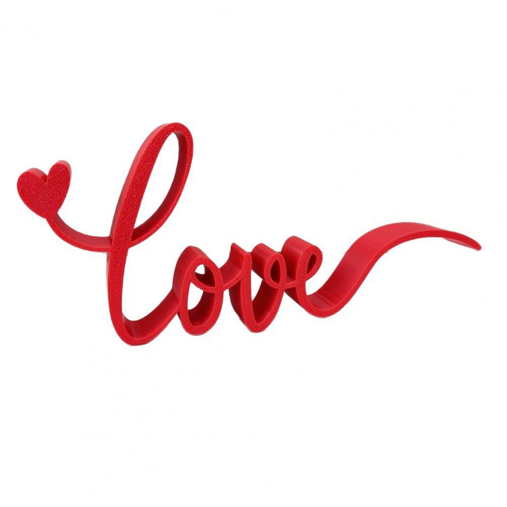 Love Ornaments Valentine s Day Decorations 3d Printed Love Desk Ornament Letter Table Sign Valentine s Day Decor for Room красный