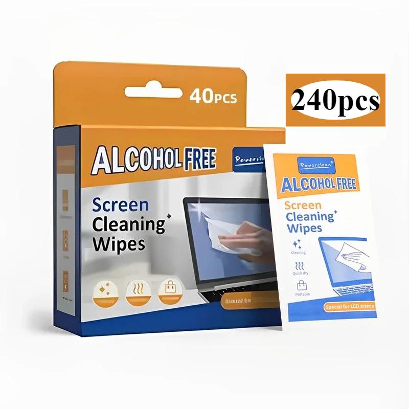 40Pcs/Box Screen Cleaner Wipes Phone Glasses Camera Lens Helmet Mirror Gaming Cleaner Polymer Screen Cleaning Kit for TV Laptops