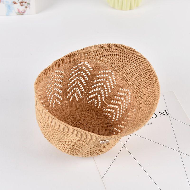 Spring and Summer Hat Thin Fashionable Breathable Women's Outdoor UV Resistant Mesh Knitted Duckbill Cap