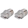 2pcs Fan Nozzle Stainless Steel Wide Coverage Area Compact Practical Uniform Atomization Sprayer