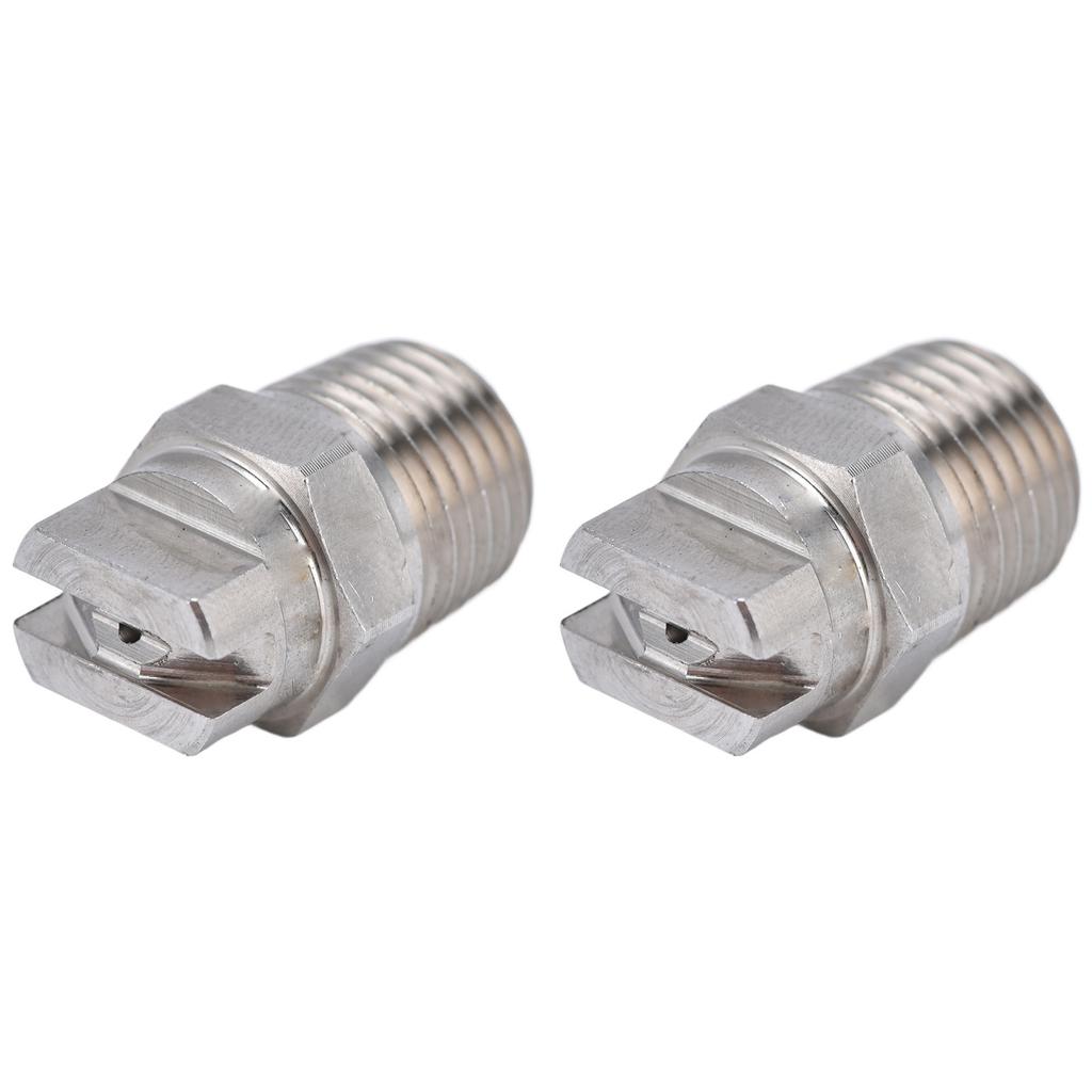 2pcs Fan Nozzle Stainless Steel Wide Coverage Area Compact Practical Uniform Atomization Sprayer