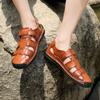 Letní pánské sandály Ručně vyráběné kožené Turistické Outdoorové Plážové boty Módní a ležérní sandály Pánské letní boty Sandály