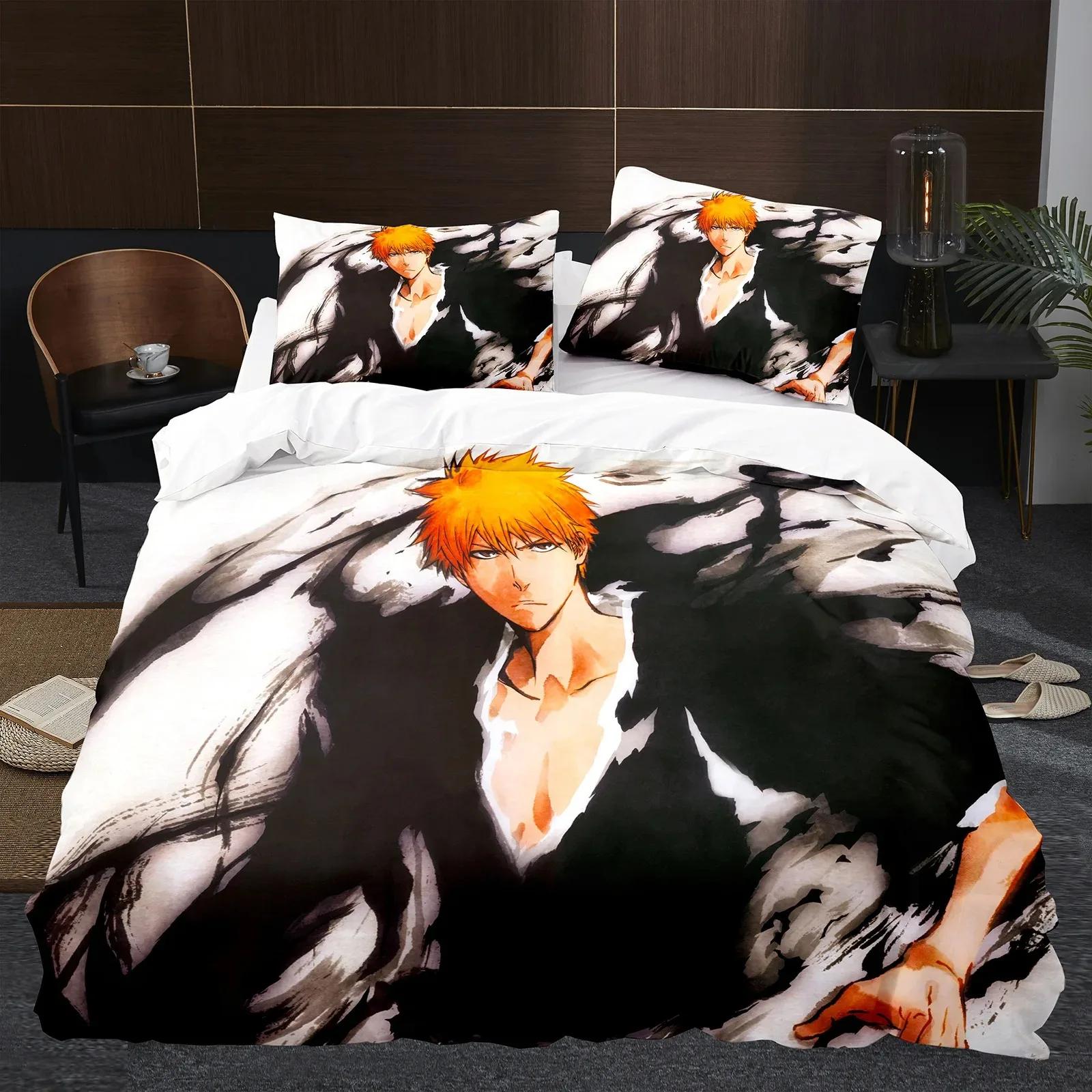 

Японский аниме BLEACH комплект постельного белья с рисунком стеганое одеяло пододеяльник комплекты постельного белья Twin Queen King Single размер домашний декор дети Kawaii 70x133cm 2pcs