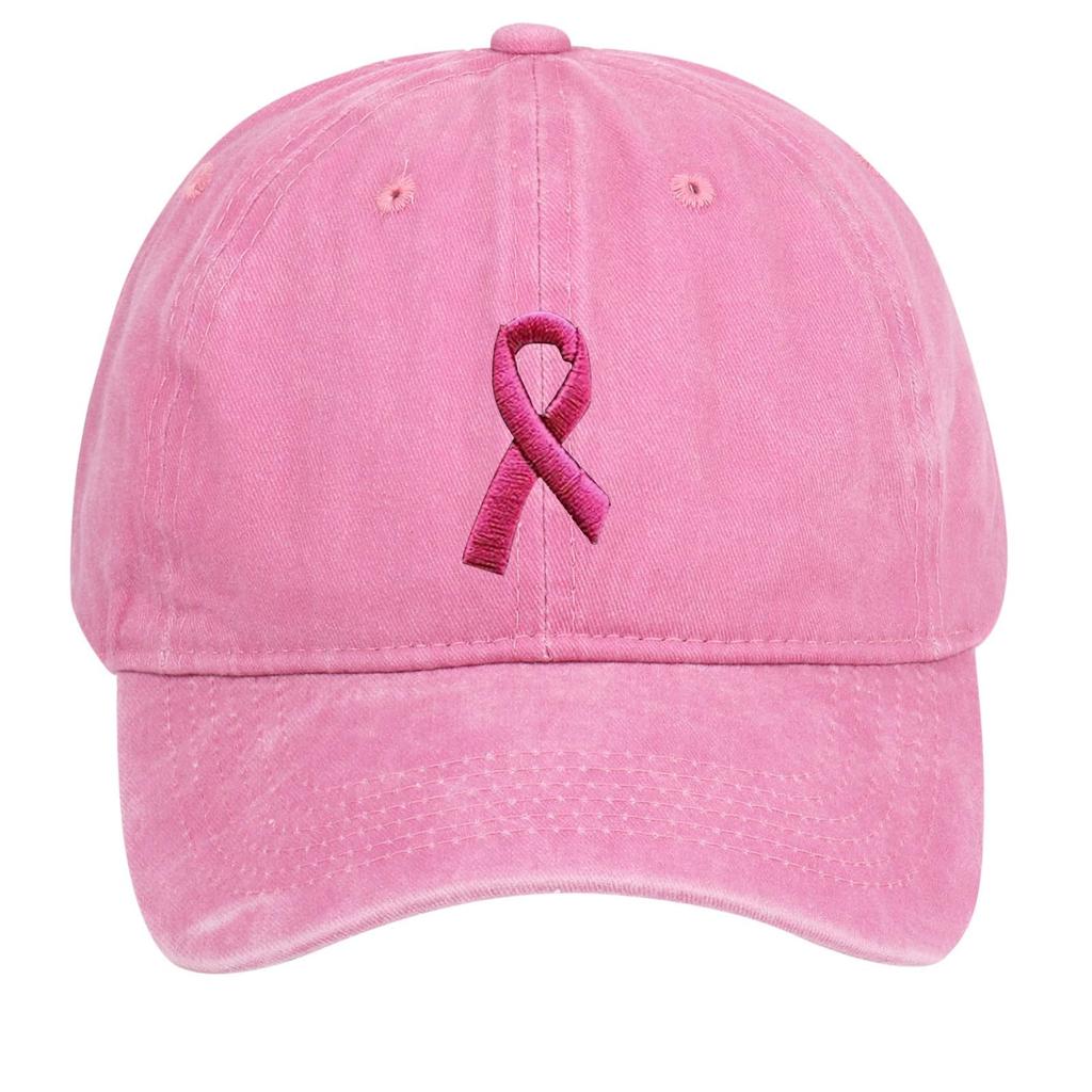 Embroidered Adjustable Vintage Baseball Cap in Pink