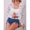 Women's New Autumn and Winter Elegant Long-sleeved See-through Lace Jacket Cardigan Tops