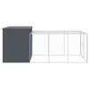 VidaXL Dog Niche with Anthracite Courtyard 214x457x181 Cm, Dog Cage, Dog Shelter, Animal House, Cages 3189132