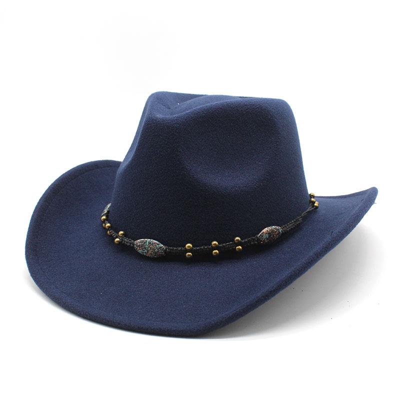 Tibetan Woolen Hat Women'S Versatile British Jazz Top Hat Tourist Mountaineering Western Cowboy Hat Men