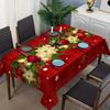 Oil-proof Christmas Santa Claus Tablecloth Waterproof Xmas Deer Table Mat  Home Dector