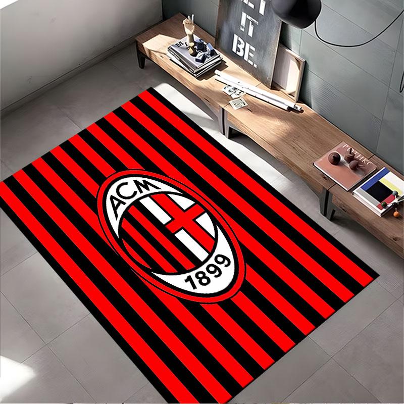AC Milan Themed Carpet Design Suitable As a Non-slip Mat for the Living Room or Bedroom Sofa