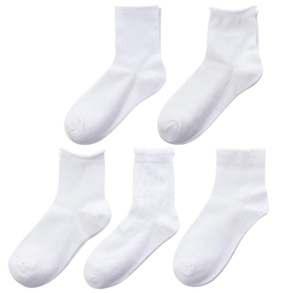 Twist Streetwear Stripe For Girls White JK Socks Women Cotton Socks Lolita Ruffle Socks