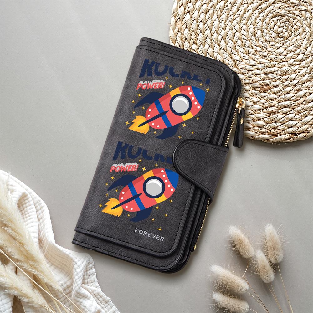 Kulac Power Rocket Print Long Wallet Forever Fashion Multi Card Holder Trendy Purse for Daily Use