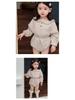 Korean Style Girls' Autumn Clothing Set 2025: Baby Romper & Two-Piece Outfit