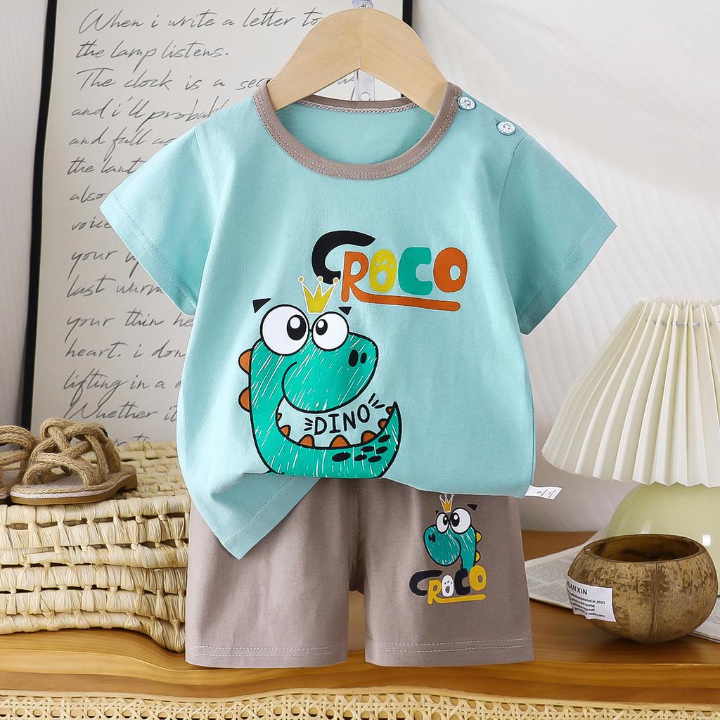 Children's Short-Sleeved Sets for Summer Boys' and Girls' Clothes Lightweight T-shirts for Children's Clothing