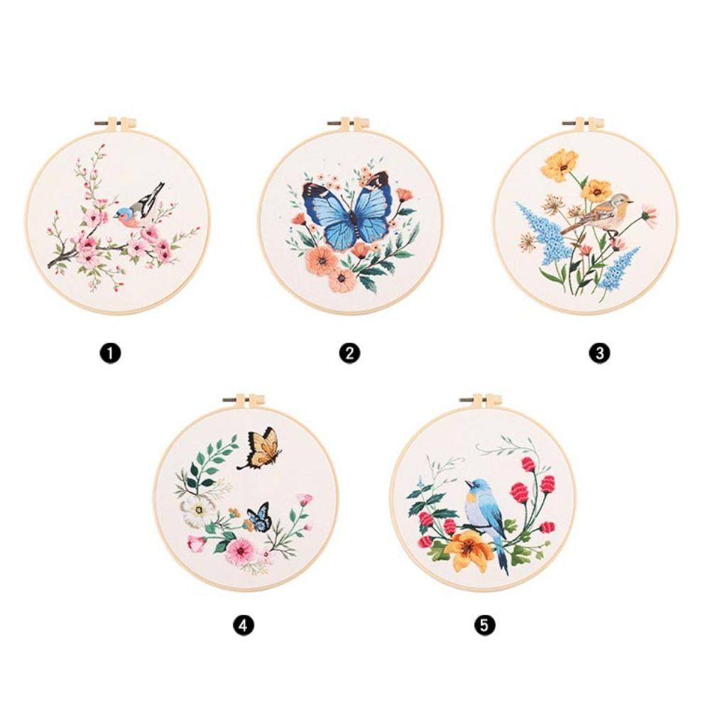 Butterfly DIY Embroidery Kits Bird Embroidery DIY Materials  Art Needlework