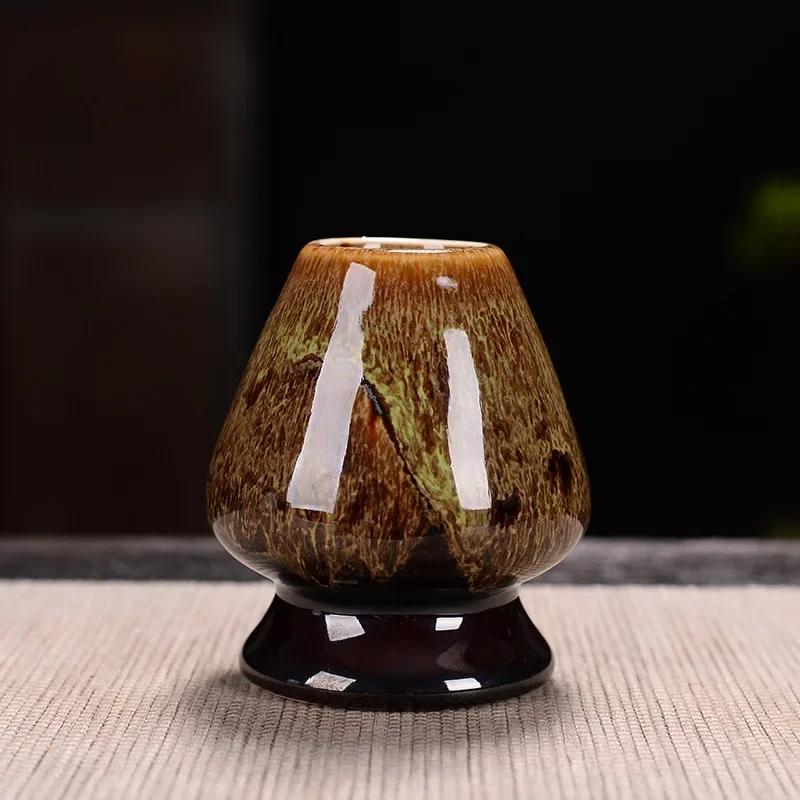 Ceramic Matcha Tea Brush Stand Vintage Traditional Song Dynasty Tea Ceremony Accessories Pot Lid Hyakumoto Stands Placement Tool