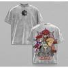 Rudo Enjin Print T-shirt Anime Gachiakuta Clothing Men Women Cotton Tshirts Retro Washed T Shirt Harajuku Male Casual Loose Tops