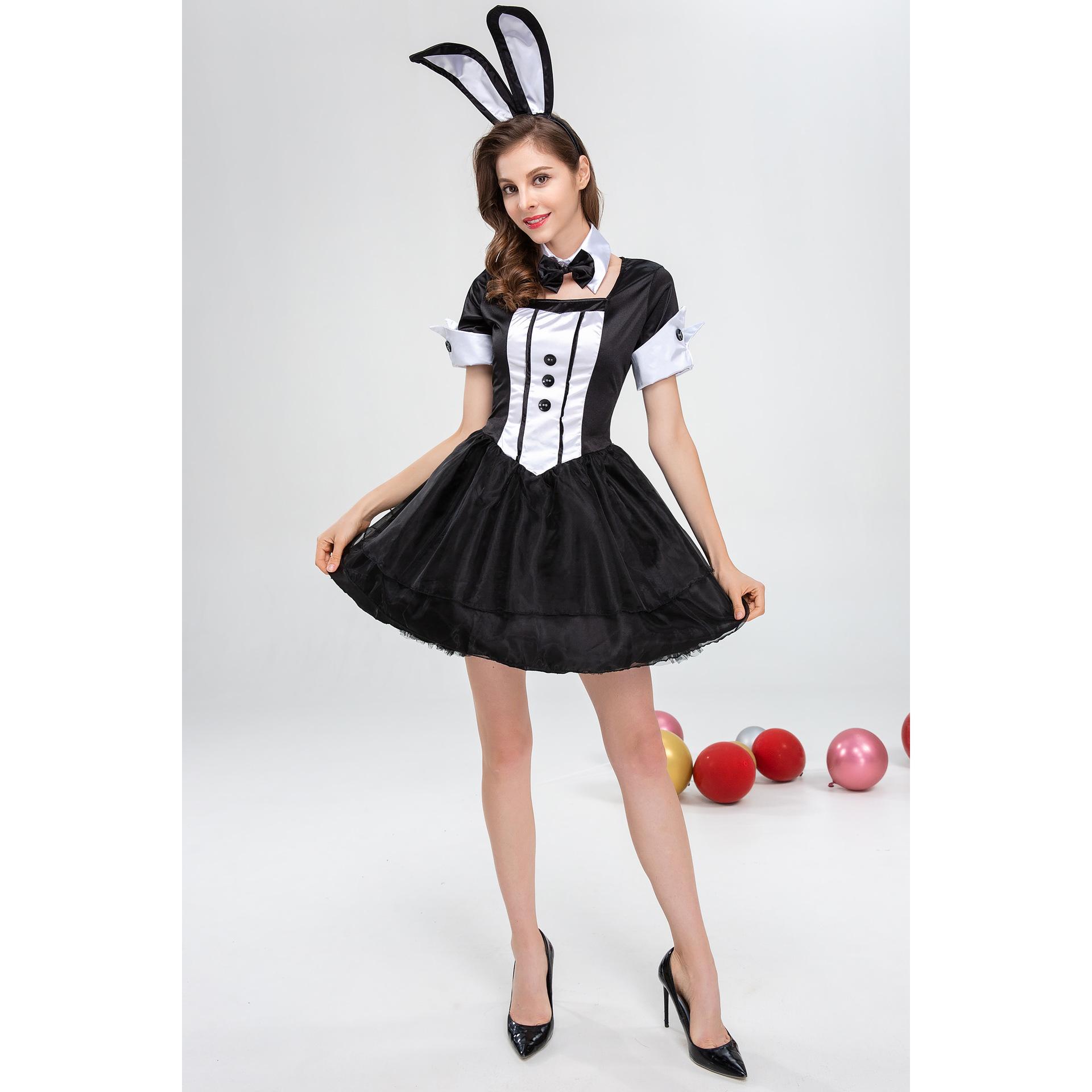 

Sexy bunny costume, Halloween game costume D show carnival party cosplay bunny uniform S