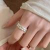 VENTFILLE 925 Sterling Silver Retro Ring For Women Irregular Blocks Adjustable Simple Temperament Party Gift Jewelry New Trendy