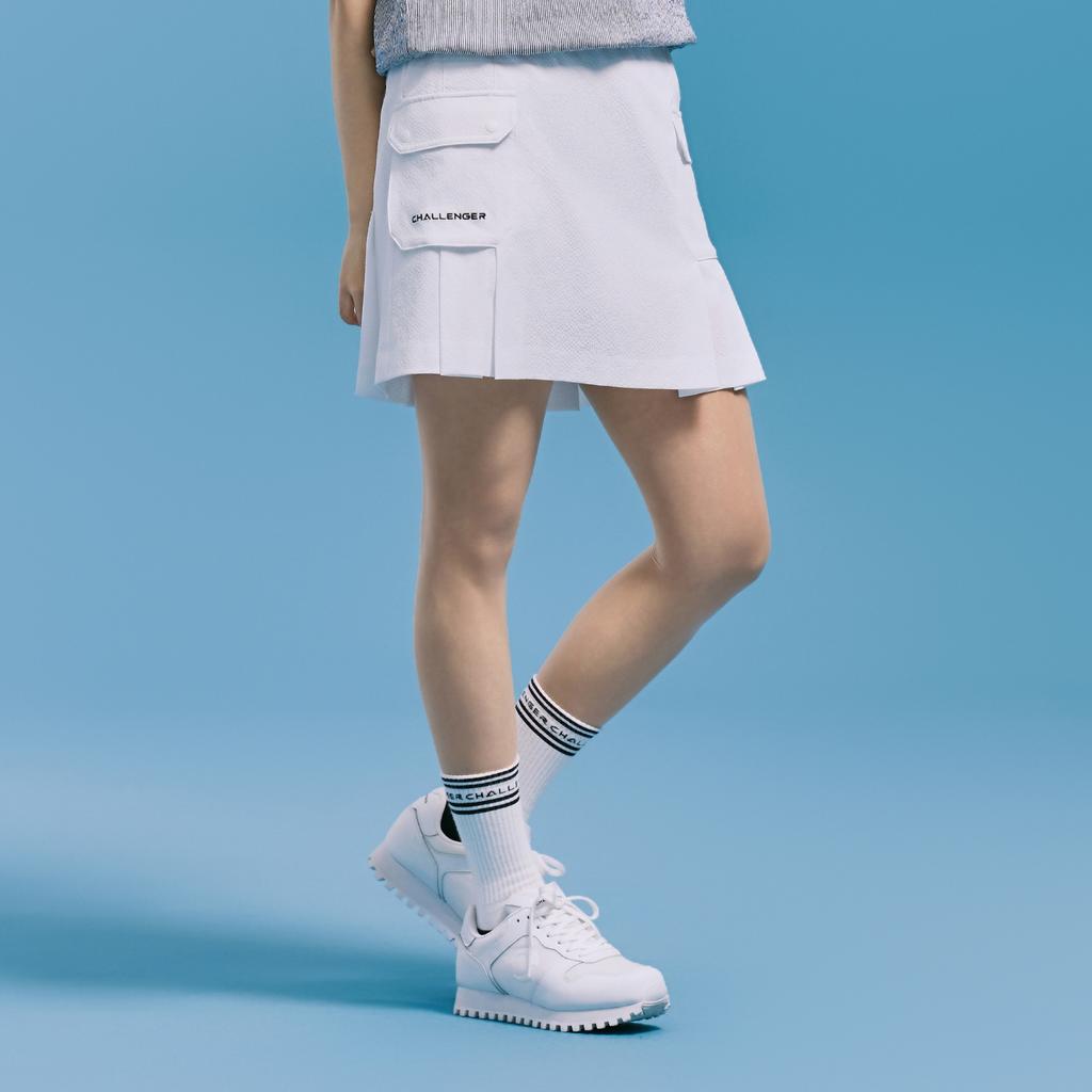 CHALLENGER Women'S Embossed Seersucker Cargo Pocket Culottes White