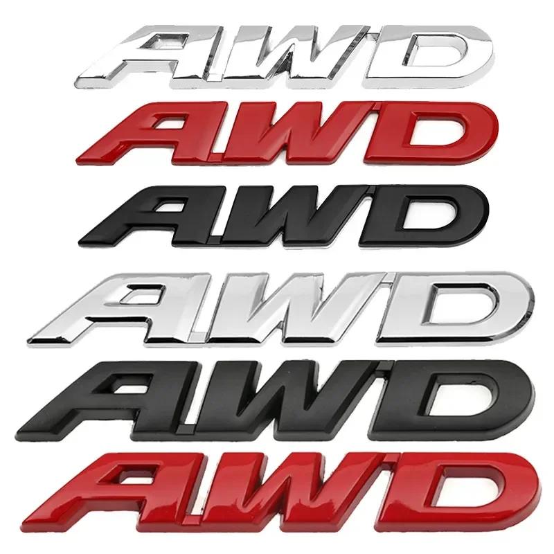 3D Metal AWD Letters Car Rear Trunk Fender Emblem Badge Sticker for Honda CR-V HR-V Pilot Passport Ridgeline Accessories air256