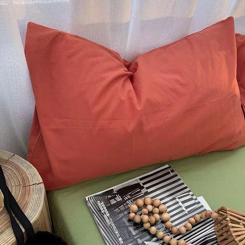 1 Pair Brushed Pillowcases, Warm Solid Color Pillowcases, Simple 48*74cm Japanese Pillowcases, Pillowcases Without Inserts