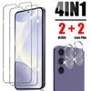 6-in-1 Glass For Samsung Galaxy S24 Ultra HD Anti-Scratch Tempered Glass Screen Protector Camera Lens S24 Plus Phone Front Film