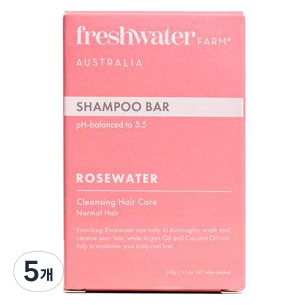 

Fresh Water Farm Rose Water Shampoo Bar, 5, 100g