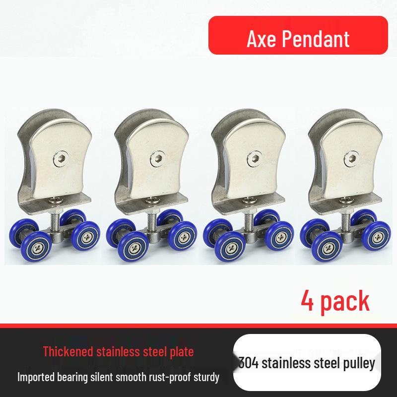 Sliding Shower Door Pulley Wheel Set - Copper Rollers for Glass Doors