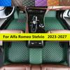 Floor Mats For Alfa Romeo Stelvio  2024 2025 2026 2027 Car PU Leather Foot Pads Auto Full Set Carpet Interior Accessories