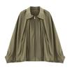 Women's Solid Color Fashionable Sleeve Long Sleeved Zipper Casual Top Jacket Jacket