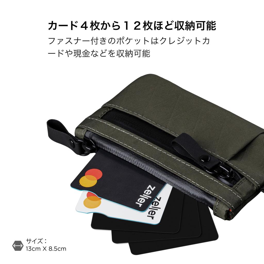ALPAKA Zip Pouch Pro RFID Compact Wallet with External Coin Card YKK Gift Anti-Skimming, Minimalist, Slim, Men's Slots, Purse, Slots, Water-Repellent,