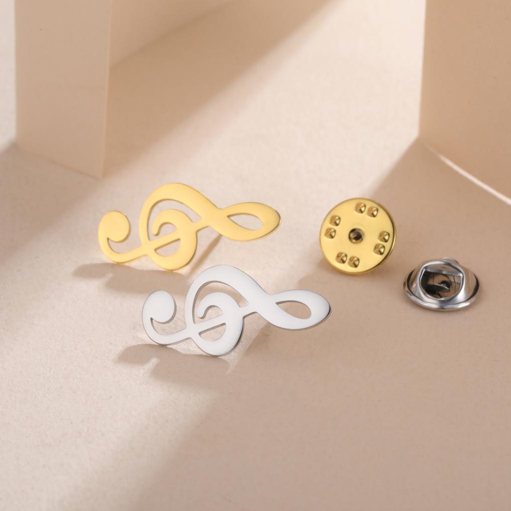 Lucktune Musical Note Lapel Pins Brooches For Men Women Suit Collar Badges Metal Pins Brooches Fashion Jewelry 2025 Wholesale