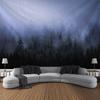 Beautiful Forest Tapestry Mist Jungle Landscape Wall Hanging Bohemian Fabric Decorative Carpet Home Room Background Poster