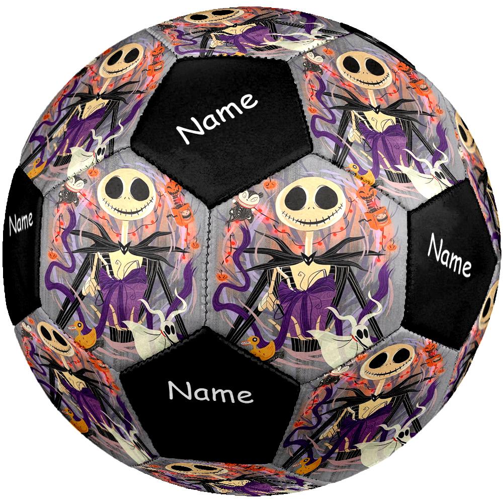 Custom Name The Nightmare Before Christmas Theme Size 5 Soccer Ball, Suitable for Both Indoor and Outdoor Matches, a Gift Suitable for Everyone.
