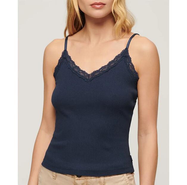 

Superdry Essential Lace Trim блузка без рукавов S-M