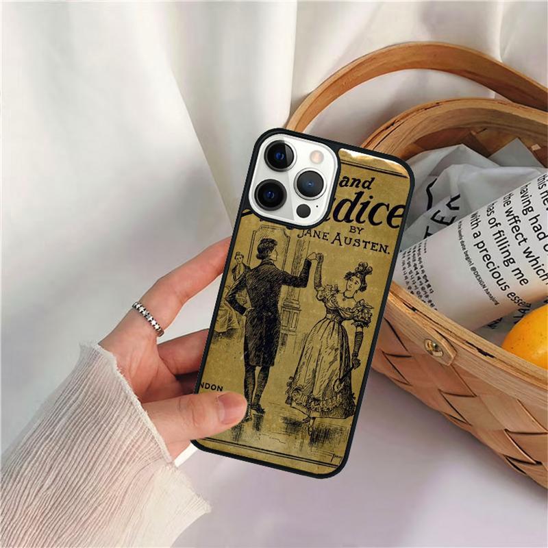 Cover Book Jane Austen Phone Case For iPhone 17 Air 16 15 14 11 12 13 Pro  MAX Plus coque Cover Shell