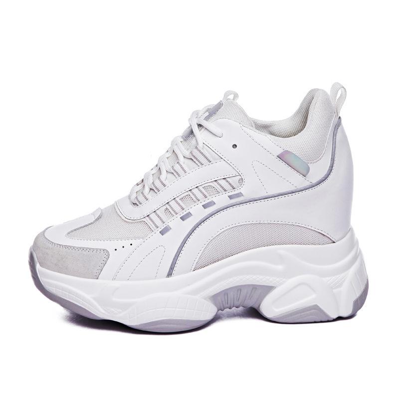2026 autumn women's shoes new flat bottom heel casual sports student shoes women's net shoes thick sole