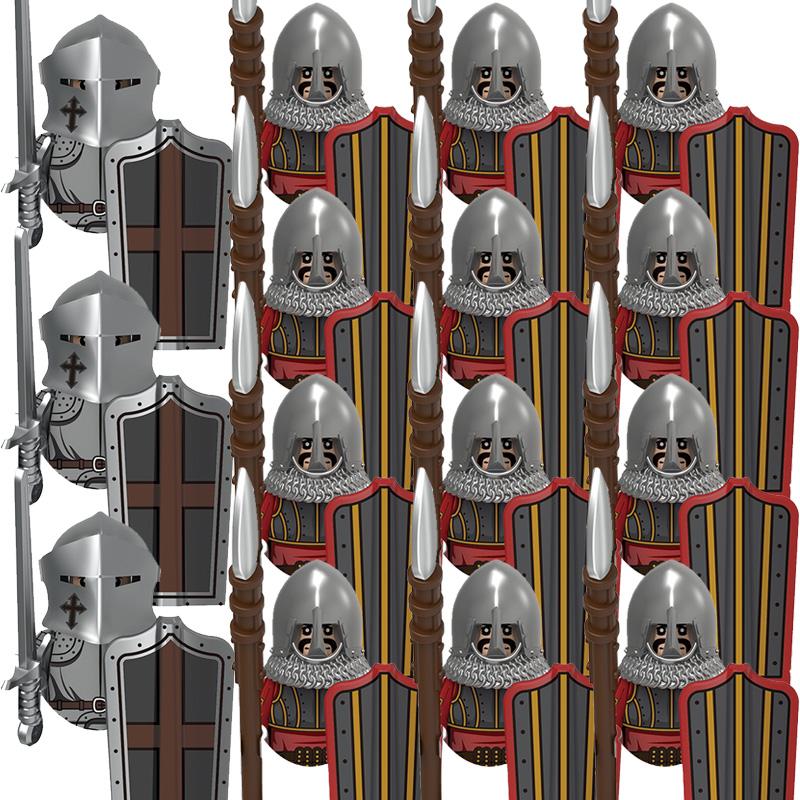 Kids Toys Medieval Military Figures Imperial Forbidden Army Knight Legion Ancient Soldier Suits Building Blocks Model Gifts