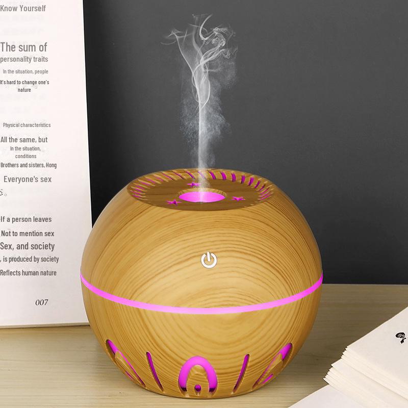 Creative USB Fog & Wood Grain Aromatherapy Humidifier with Custom Logo Option