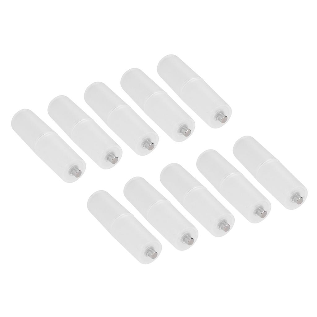 10PCS AAA To AA Size Cell Battery Converter Adapter Batteries Holder Case Switcher Transparent