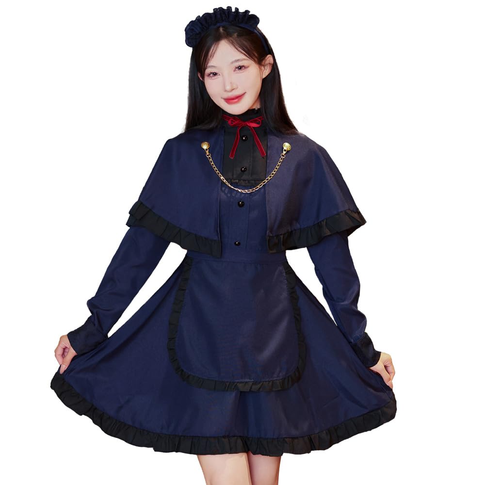 

Halloween Cosplay Costume Maid Costume Maid Clothes Mini Costume [Brightlara] Western-style Women s cos064-NV-XL